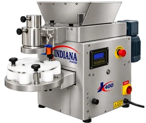 Máquina automática Indiana Food X400 para produção de salgados, doces e produtos recheados