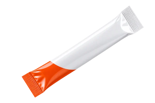 Embalagem stick pack estreita para pós, granulados e produtos monodose.